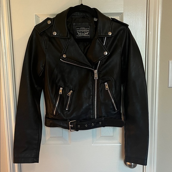Levi’s Faux Leather Moto Belted Jacket - Picture 2 of 10
